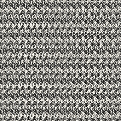 Monochrome Distressed Knit Textured Wavy Pattern