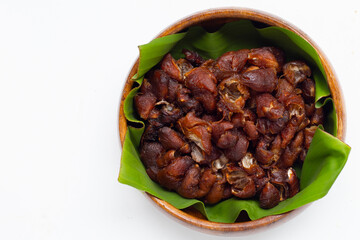 Sour tamarind on white background.