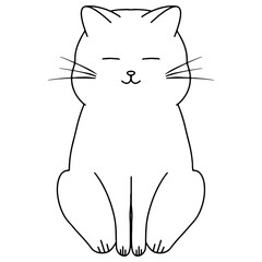 cat 2d drawing  for fill color 