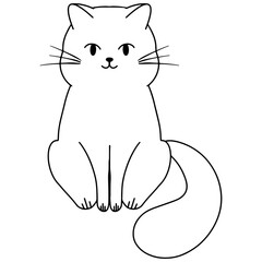 cat 2d drawing  for fill color 