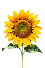 Fototapeta premium sunflower isolated on white png