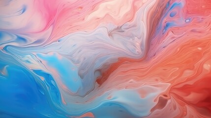 Fototapeta na wymiar Colorful pastel swirl of blue and pink marble, abstract background. Generative AI