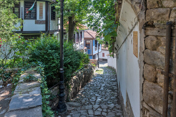 Fototapeta na wymiar The old town of city of Plovdiv, Bulgaria