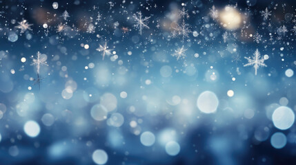 Unscharfer und Undeutlicher Hintergrund mit Winter und Schnee Motive. Mit Platz für Text oder Produkt