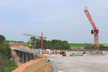 Autobahnbau bei Momberg.