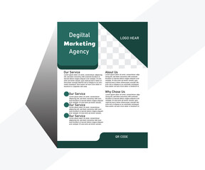 Corparate creative business flyer in a4 size