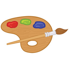 Art Palette Cartoon Illustration Vector