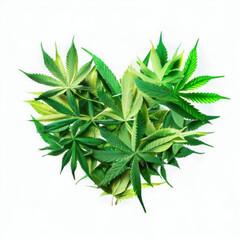 Heartfelt Cannabis Greenery, Generative AI