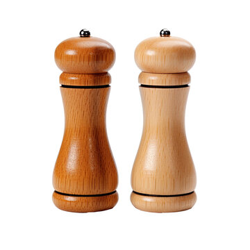 salt and pepper shakers isolated on transparent background . cooking concept . PNG