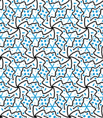 Abstract Blue and Black Color Seamless Pattern 