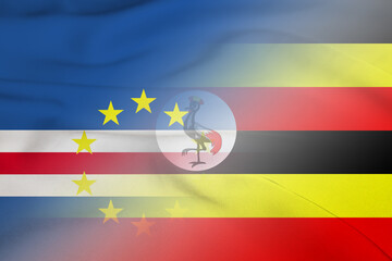 Cape Verde and Uganda official flag international contract UGA CPV