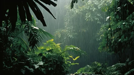 Poster Empty Rainy Rainforest Generative AI © Ecleposs