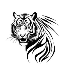 Tribal Tiger Vector