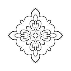 Fototapeta premium Circular pattern in form of mandala with decorative pattern ornament for book, notebook, casket, magazine, postcard and folder. Flower mandala in mehndi style.