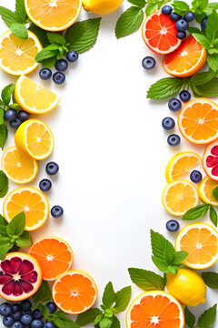 Frame Made Of Fruit Social Media Post