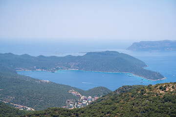 Aerial view of Limanagzi Bay in Kas district.