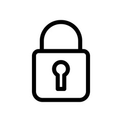 padlock icon isolated on white background