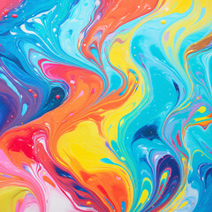 Fototapeta premium abstract background of colorful paint mixing in water. Colorful abstract logo background created with AI 