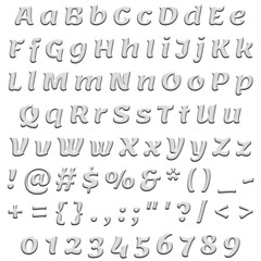 Decorative Alphabet and Numbers Set