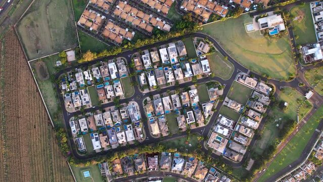 Vista de Drone no Condom&iacute;nio Fechado Guapor&eacute; 3 na cidade de Ribeir&atilde;o Preto S&atilde;o Paulo Brasil