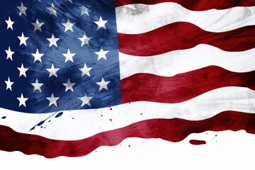 Obraz premium Background with American flag, patriotism concept. Generative AI
