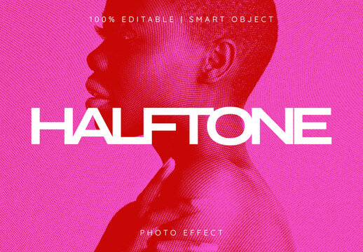 Halftone Texture Photo Effect