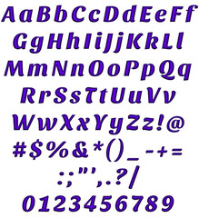 Alphabet, Set, Letters, Numbers, Letter,..Number, Decorative, Fancy, Fun, Font, 3D,..Text, ABC, Blue
