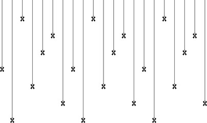 Vertical stripe of geometric line pattern. Design lampion black on white background. Design print for illustration, texture, textile, celebration, wallpaper, background. Set 18