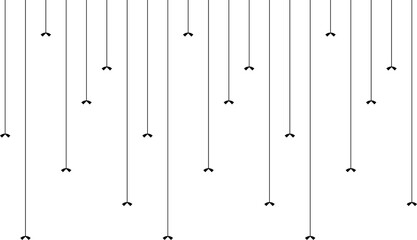 Vertical stripe of geometric line pattern. Design lampion black on white background. Design print for illustration, texture, textile, celebration, wallpaper, background. Set 21