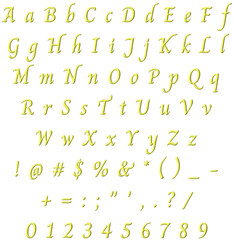 Decorative Alphabet and Numbers Set