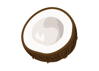 Coconut slice. Simple flat illustration.