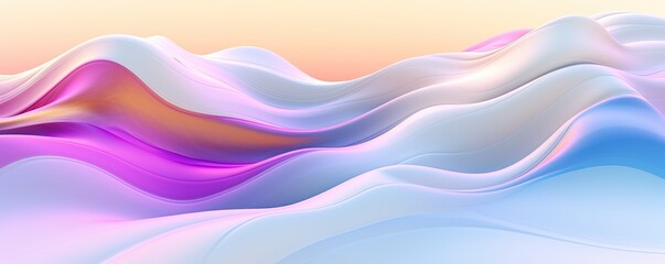 Fototapeta premium Abstract Dynamic Spectrum of Colors Abstract Background, Colorful luxury wave silk,Holographic Neon Fluid Waves