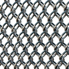 Chain link fence. isolated object, transparent background