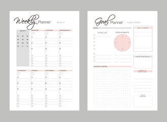 Weekly and Goal Planner. 