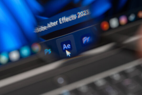 Adobe after Effects app on windows 11 desktop