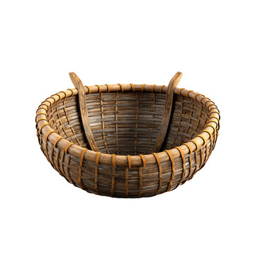 Coracle. isolated object, transparent background