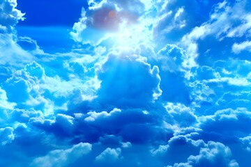 Fototapeta na wymiar 青い空と雲　with generative ai
