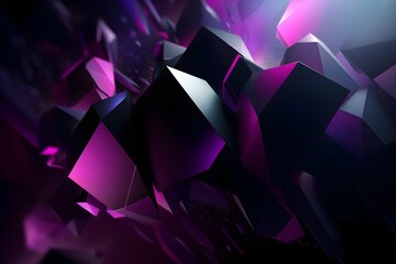 Obraz premium Purple and black abstract wallpaper. Generative AI 