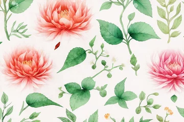 Fotobehang Beautiful abstract colorful floral illustration © yang