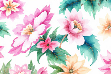 Beautiful abstract colorful floral illustration