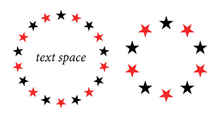 星マークを並べた円形のフレームセット