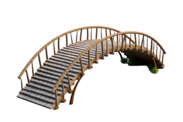 Footbridge. isolated object, transparent background