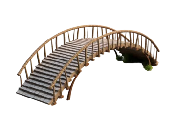 Fotobehang Footbridge. isolated object, transparent background © dataimasu