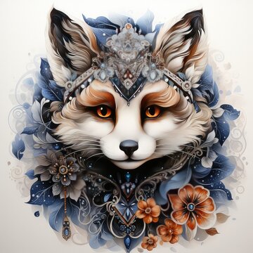 recommend clip art: Hand drawn watercolor illustration clipart fox
