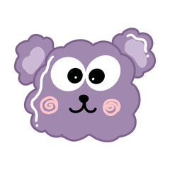 cute little purple dog