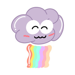 Fototapeta premium purple clouds with rainbow