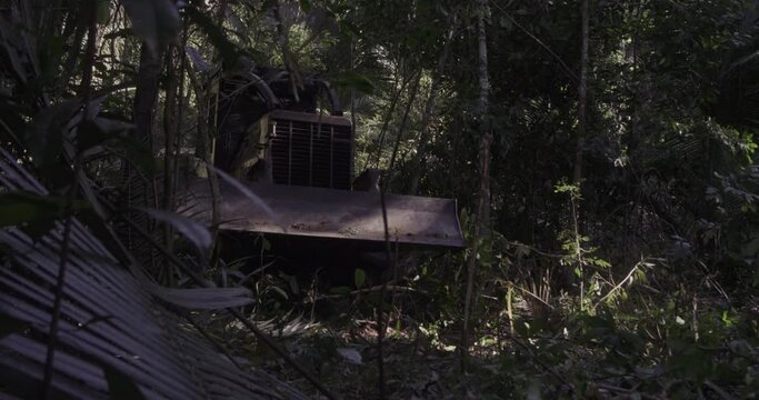Bulldozer Destroy's Amazon Rainforest