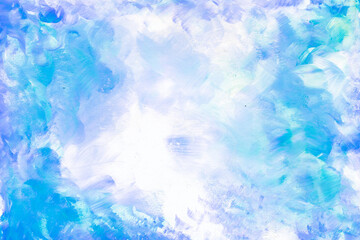 Hand painted textured background. Full color design. Brushstrokes, dots, lines, waves. pattern.	