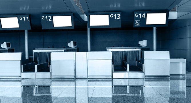 X-ray machine at the airport check in counter