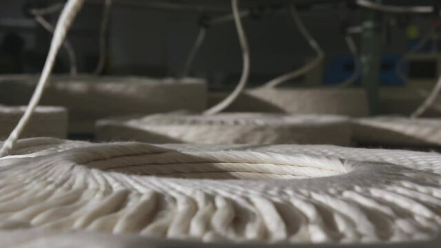 Manufacturing Thread From Cotton Fibers In A Spinning Mill